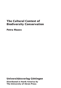 The Cultural Context of Biodiversity Conservation