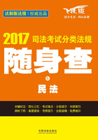 2017司法考试分类法规随身查：民法