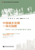 中国城乡发展一体化指数：2006～2013年各地区排序与进展在线阅读