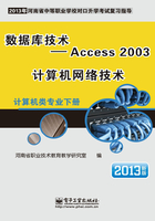 数据库技术：Access 2003 计算机网络技术