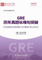 2019年GRE历年真题长难句突破【句式结构分类讲解＋句子翻译＋核心词汇】在线阅读