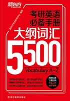 考研英语必备手册：大纲词汇5500在线阅读