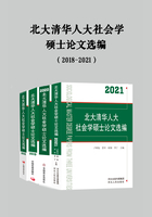 北大清华人大社会学硕士论文选编（2018-2021）