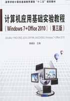 计算机应用基础实验教程（Windows 7+Office 2010）（第三版）