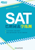 SAT巴朗词表学练测