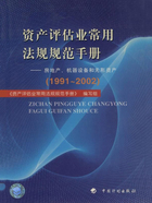 资产评估业常用法规规范手册：房地产、机器设备和无形资产（1991～2002）在线阅读