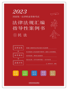 2023国家统一法律职业资格考试法律法规汇编指导性案例书1：民法