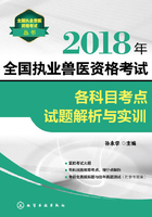 2018年全国执业兽医资格考试各科目考点试题解析与实训