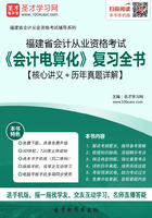 福建省会计从业资格考试《会计电算化》复习全书【核心讲义＋历年真题详解】