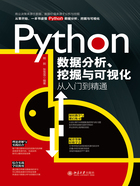 Python数据分析、挖掘与可视化从入门到精通在线阅读