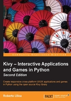 Kivy：Interactive Applications and Games in Python（Second Edition）在線閱讀