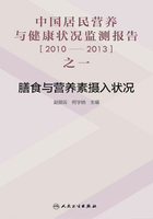 中国居民营养与健康状况监测报告之一：2010—2013年  膳食与营养素摄入状况在线阅读