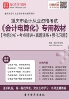 重庆市会计从业资格考试《会计电算化》专用教材【考纲分析＋考点精讲＋真题演练＋强化习题】在线阅读