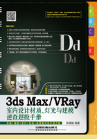 3ds Max/VRay室内设计材质、灯光与建模速查超级手册