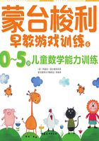 蒙台梭利0～5岁早教游戏训练：0～5岁儿童数学能力训练