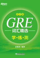 GRE词汇精选：乱序版 学练测在线阅读