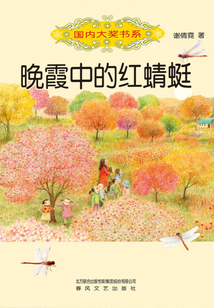 晚霞中的红蜻蜓