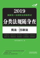 2019国家统一法律职业资格考试分类法规随身查：宪法·行政法