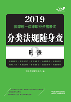 2019国家统一法律职业资格考试分类法规随身查：刑法