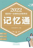 2022国家统一法律职业资格考试记忆通在线阅读