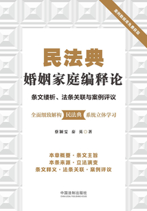 民法典婚姻家庭編釋論:條文縷析、法條關聯(lián)與案例評議