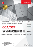 OCA/OCP认证考试指南全册（第3版） Oracle Database 12c(1Z0-061，1Z0-062，1Z0-063) (计算机与信息)在线阅读