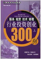 服务租赁技术修理行业投资创业300例（上）