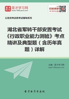 2020年湖北省军转干部安置考试《行政职业能力测验》考点精讲及典型题（含历年真题）详解