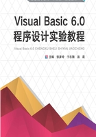 Visual Basic 6.0程序设计实验教程在线阅读