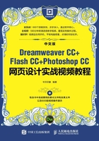 中文版Dreamweaver CC+Flash CC+Photoshop CC网页设计实战视频教程