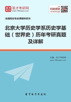 北京大学历史学系历史学基础（世界史）历年考研真题及详解在线阅读