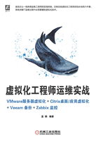 虚拟化工程师运维实战：VMware服务器虚拟化+Citrix桌面/应用虚拟化+Veeam备份+Zabbix监控在线阅读