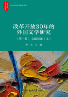 改革开放30年的外国文学研究（第一卷）文献综述（上）在线阅读