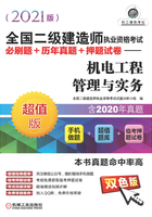 全国二级建造师执业资格考试必刷题+历年真题+押题试卷：机电工程管理与实务（2021版）在线阅读