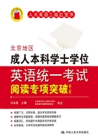 北京地区成人本科学士学位英语统一考试阅读专项突破（第二版）在线阅读