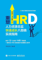 重塑HRD：人力资源总监快速成长八部曲实战指南