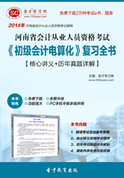 河南省会计从业人员资格考试《初级会计电算化》复习全书【核心讲义＋历年真题详解】