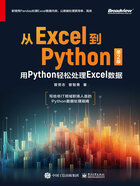 从Excel到Python：用Python轻松处理Excel数据（第2版）在线阅读