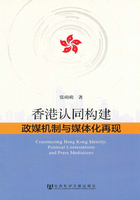 香港认同构建：政媒机制与媒体化再现在线阅读