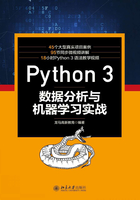 Python 3 数据分析与机器学习实战