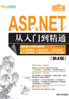 软件开发视频大讲堂：ASP.NET从入门到精通（第4版）在线阅读