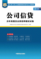 银行业专业人员初级职业资格考试专用教材：公司信贷历年真题及全真密押模拟试卷（新大纲）在线阅读