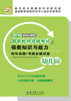 国家教师资格考试专用教材：保教知识与能力历年真题+考前必做试卷（幼儿园）（2016移动互联版）