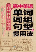 课本中不会教你的高中英语单词、词组、句型和惯用法
