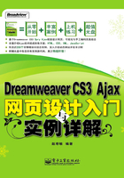 Dreamweaver CS3 Ajax网页设计入门与实例详解