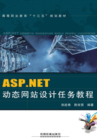 ASP.NET动态网站设计任务教程