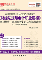 云南省会计从业资格考试《财经法规与会计职业道德》【教材精讲＋真题解析】讲义与视频课程【21小时高清视频】