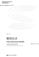 解读自杀：中国文化背景下的社会心理学研究