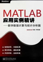 MATLAB应用实例精讲：数学数值计算与统计分析篇在线阅读