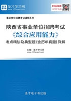 2020年陕西省事业单位招聘考试《综合应用能力》考点精讲及典型题（含历年真题）详解